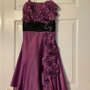 Short purple prom dress
